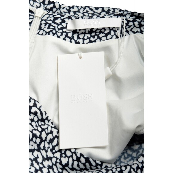 BOSS Women's Epona Printed Jersey Dress in Midnight Fantasy Size M - Picture 11 of 14